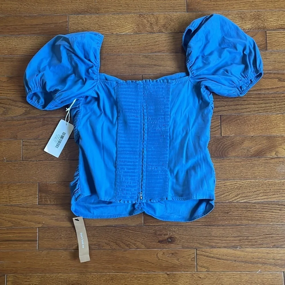 NWT Reformation | Radish Top Puff Sleeve‎ Smock Back Side Ruching Size 10 Boho
